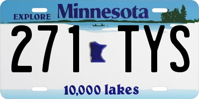 MN license plate 271TYS
