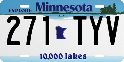 MN license plate 271TYV