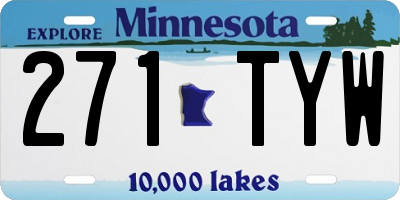 MN license plate 271TYW