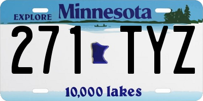 MN license plate 271TYZ