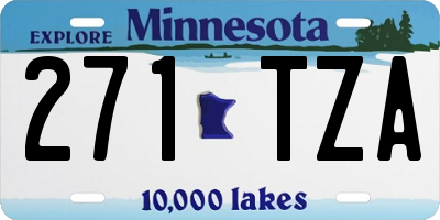 MN license plate 271TZA