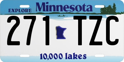 MN license plate 271TZC