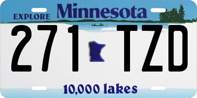 MN license plate 271TZD