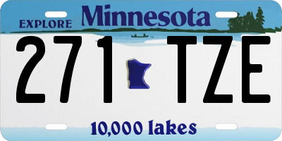 MN license plate 271TZE