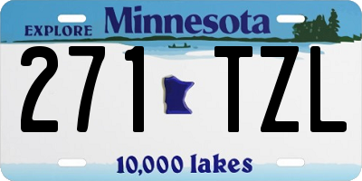 MN license plate 271TZL