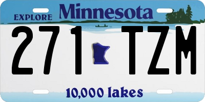 MN license plate 271TZM