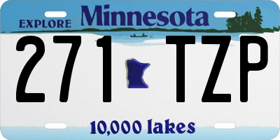 MN license plate 271TZP