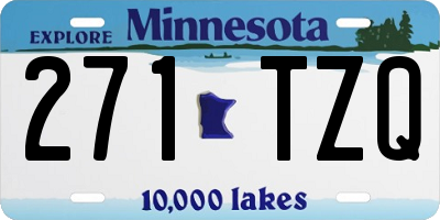 MN license plate 271TZQ