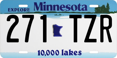MN license plate 271TZR
