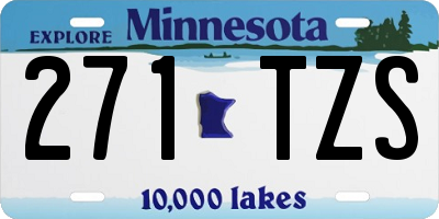 MN license plate 271TZS