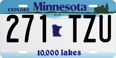 MN license plate 271TZU