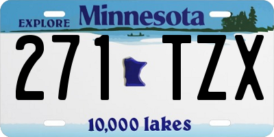 MN license plate 271TZX