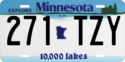 MN license plate 271TZY