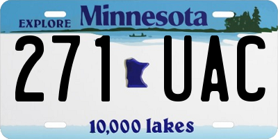 MN license plate 271UAC