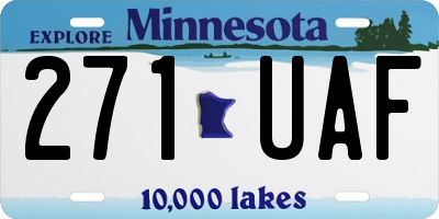 MN license plate 271UAF