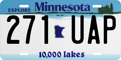 MN license plate 271UAP