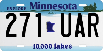 MN license plate 271UAR
