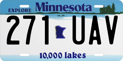 MN license plate 271UAV
