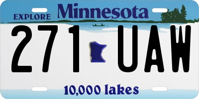 MN license plate 271UAW