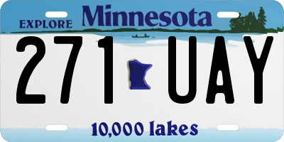 MN license plate 271UAY