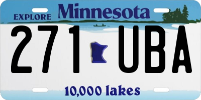 MN license plate 271UBA
