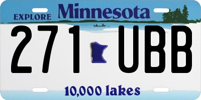MN license plate 271UBB