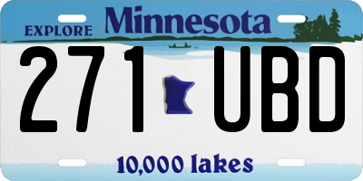 MN license plate 271UBD