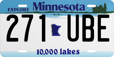 MN license plate 271UBE