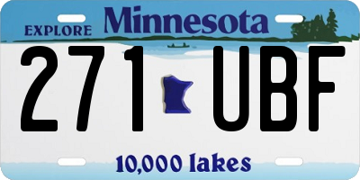 MN license plate 271UBF