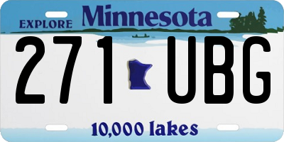 MN license plate 271UBG