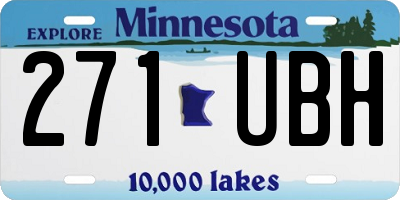 MN license plate 271UBH