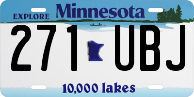 MN license plate 271UBJ
