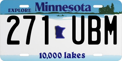 MN license plate 271UBM