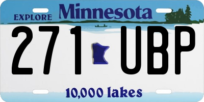 MN license plate 271UBP