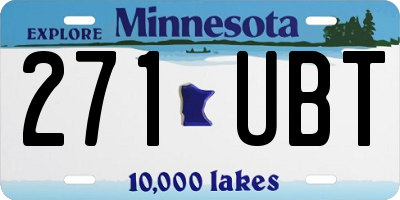 MN license plate 271UBT