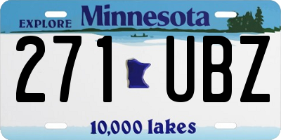 MN license plate 271UBZ