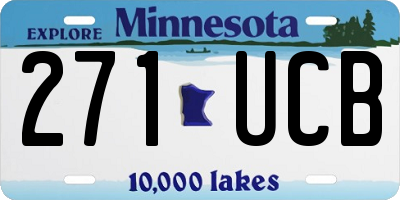 MN license plate 271UCB