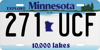 MN license plate 271UCF