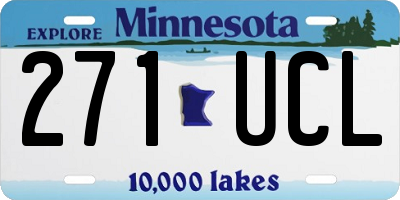 MN license plate 271UCL