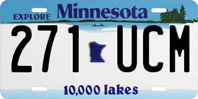 MN license plate 271UCM