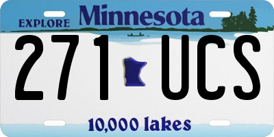MN license plate 271UCS