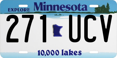 MN license plate 271UCV