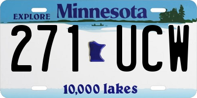 MN license plate 271UCW