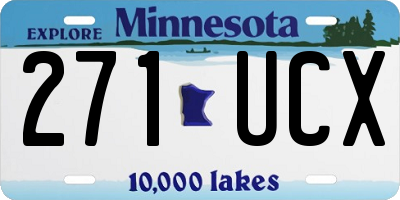 MN license plate 271UCX