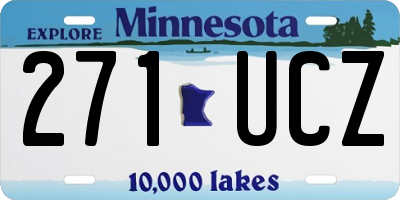 MN license plate 271UCZ