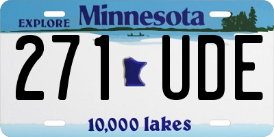 MN license plate 271UDE
