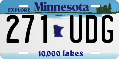 MN license plate 271UDG