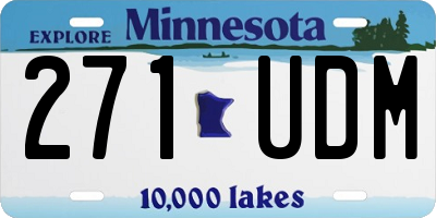 MN license plate 271UDM