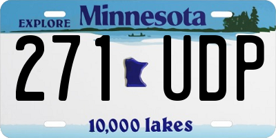MN license plate 271UDP
