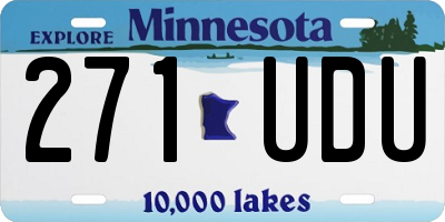 MN license plate 271UDU